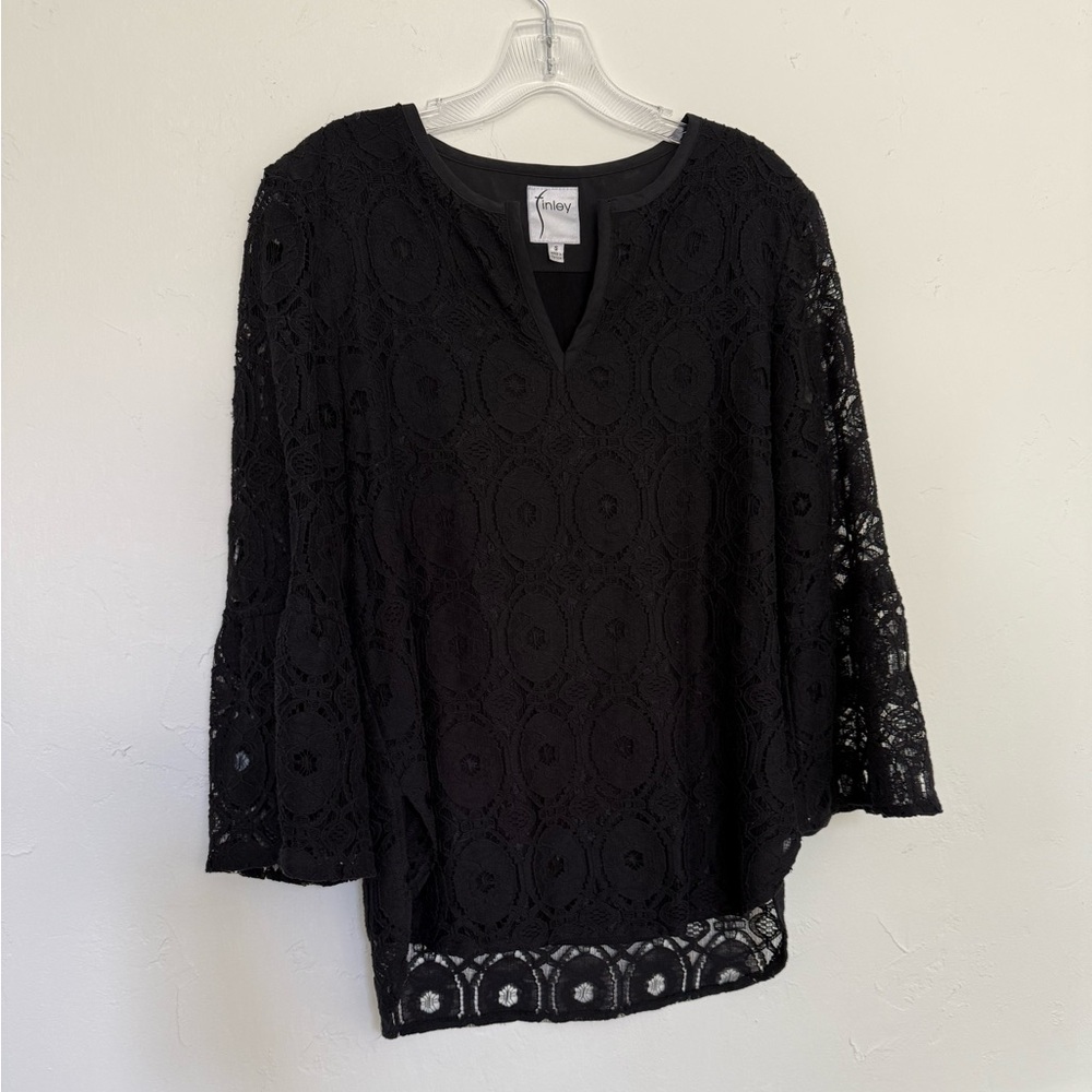 Finley Black Lace Top